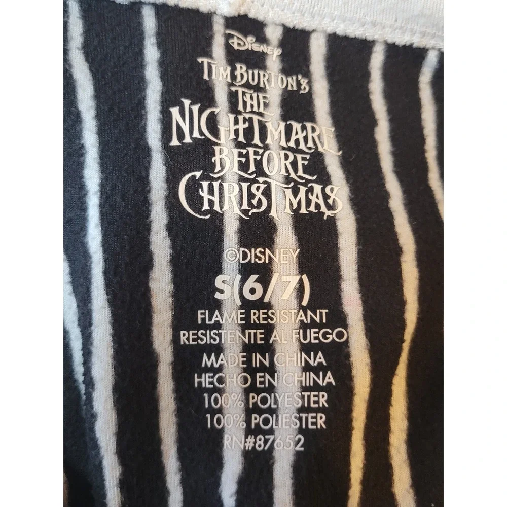Disney Nightmare Before Christmas Jack Skellington Suit PJs Boys Small 6/7 1928